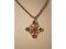 A gold amethyst and diamond pendant