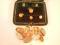 A cased set of 9ct gold Edwardian style oval cuff links and studs and two