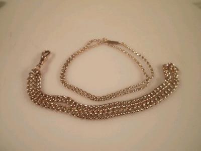 A 9ct gold watch chain conversion to a bracelet