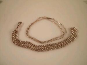 A 9ct gold watch chain conversion to a bracelet