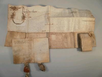 Three 17thC indentures on parchment