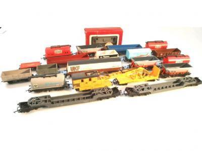 Various miscellaneous rolling stock including a Lima British Rail railway crane