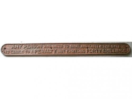 A cast metal railway sign LNER Any Person Who Omits to Shut and Fasten
