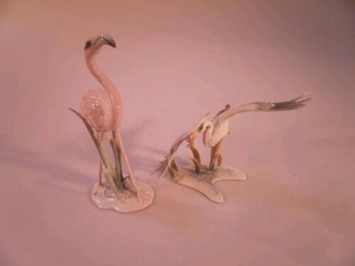 A Kaiser porcelain model of a standing flamingo