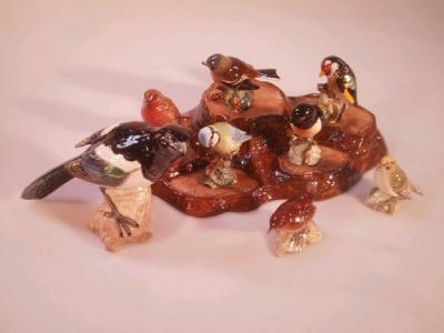 A Beswick pottery 'tree stump' stand