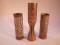 Trenchart. A pair of WWI brass shell cases inscribed in relief with punch decoration