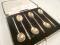 A set of silver silver Art Deco coffee spoons by James Dixon & Son