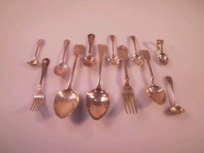 A quantity of silver cutlery