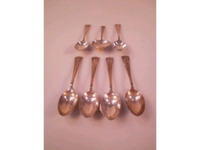 A set of six George V silver teaspoons