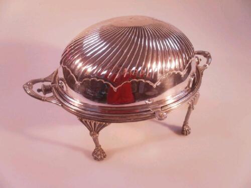 An early 20thC silver plated breakfast tureen by Walker & Hall