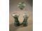 A pair of milk glass candlesticks or spill vases