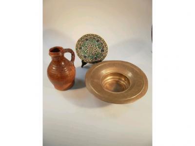 A early 20thC Benares brass spittoon