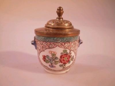 A early 20thC French porcelain inkwell stamped Limoges