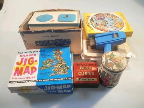 A Chad Valley, Hoovermatic washing machine in box, an MB Dragster