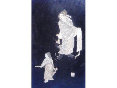 A Meiji period Japanese lacquered panel
