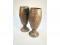 A pair of early 20thC Indian silver metal ovoid vases