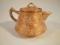 An early 20thC satsuma tea pot of tapering form