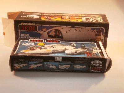 A Star Wars Return of the Jedi Y-Wing fighter vehicle