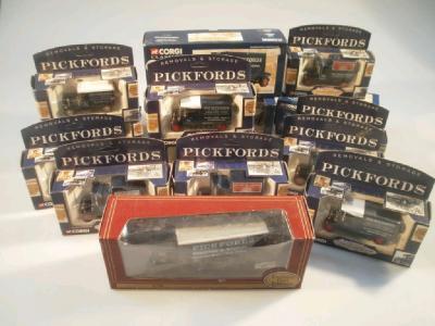 Sixteen Corgi Pickfords advertising vehicles in boxes and presentation packaging