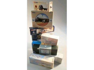 Boxed Corgi collectors' vans and lorries to include Leyland Octopus platform lorry