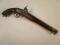 An early 19thC percussion pistol with cleaning rod