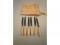 A set of six bone handled tea knives