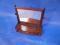 A late 18thC Sheraton style mahogany dressing table mirror