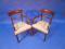 A pair of early 19thC mahogany carver chairs