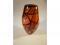 A modern art glass baluster vase with striations