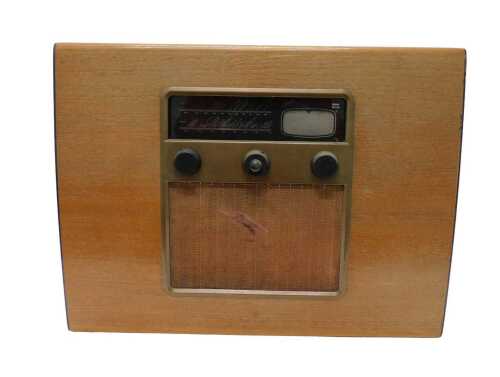 A mid 20thC lightwood cased Murphy radio, 48cm high. WARNING! This lot contains untested or...