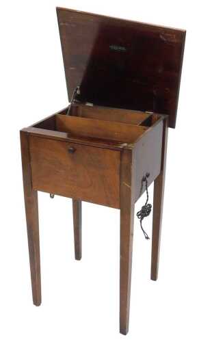 A mid 20thC AF Smith and Sons case containing valve radio, in a freestanding cabinet, 79cm high,...
