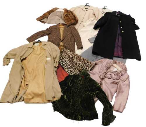 Various fashion, faux fur jackets, Aquascutum ladies long coat, Paule Vasseur evening wear size...