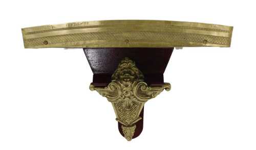 A 20thC wall shelf, with gilt metal gallery, 35cm wide.