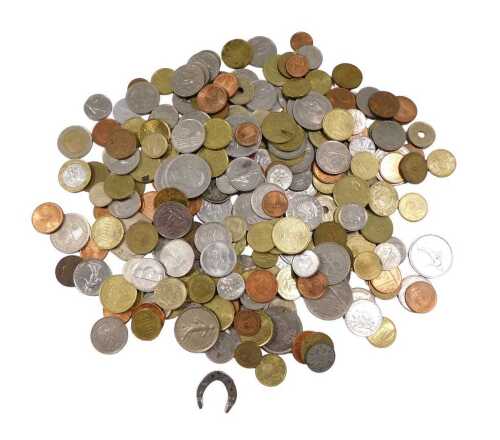 Various world used coins, modern, euros, etc. (a quantity)