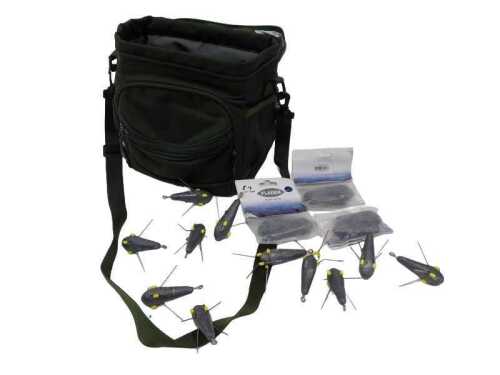 An NGT XPR insulated fishing cooling bag, containing a number of breakaway sea fishing gripper...