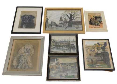 Various pictures, DTMD pastel dog, 21cm x 16cm, others in the same hand, landscapes, Get Well...