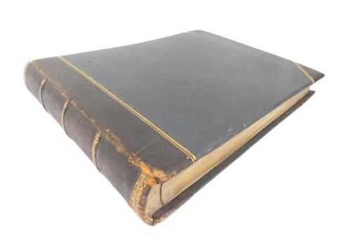 A Grand Tour style photograph album, containing a quantity of black and white photographs of...