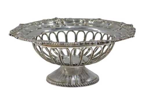 An Edward VII silver pierced dish, by James Aitchison, with gadrooned outline broken by shells,...