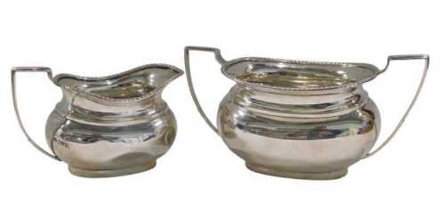 A George V silver part tea service, by Herbert Edward Barker & Frank Ernest Barker, comprising...