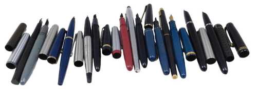 Fountain pens, various Parker and others. (a quantity)