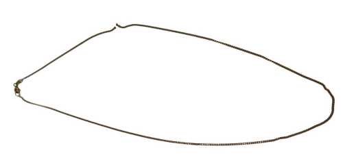 A 9ct gold fine link neck chain, 45cm long, 2g. (AF)