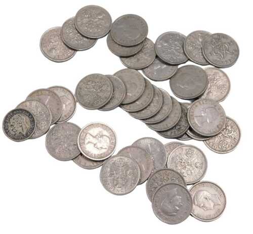 Coins, various six pences, GB 1950s and other. (a quantity)