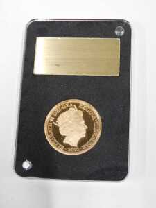 A London Mint Office 2022 Gibraltar Her Last Act of Service full gold proof sovereign, .916,... - 2