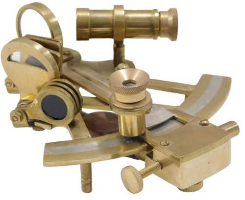 A 20thC brass sextant, of small proportion, 12cm wide.