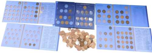Various coins, sets to include British Pennies 1902-36, various other sets, Halfpennies 1902-36,...