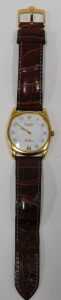 An 18ct gold Rolex Geneve Cellini wristwatch, the white circular numeric dial, in a gold casing,... - 2