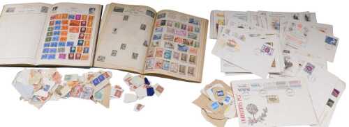A Cavalier stamp album, containing various GB and world used, Elizabeth II, Danish, West Indies,...