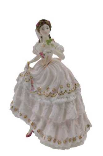 A Royal Worcester N Stevens limited edition figure The Fairest Rose, number 9880/12500, 22cm high.