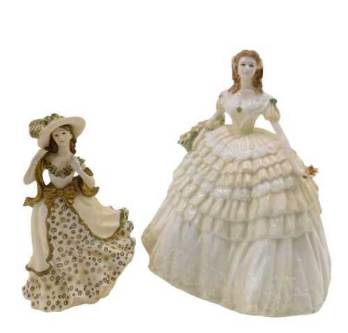 A Coalport limited edition Jack Glynn figure Lily, number 1811/12500, 26cm high, and a further...
