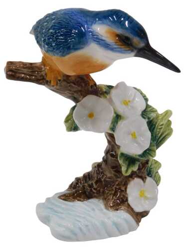 A Beswick figure group kingfisher on bough, marked John Beswick, 12cm high.